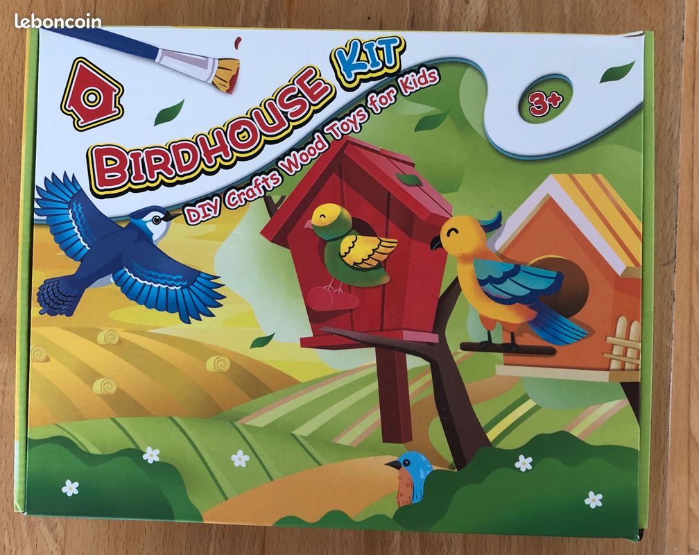 Lot de 4 Nichoirs à Oiseaux TisséS à la Main, Cabane à Oiseaux 9 X 4