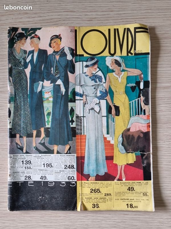 Catalogue original d'époque été 1933 grands magasins au Louvre