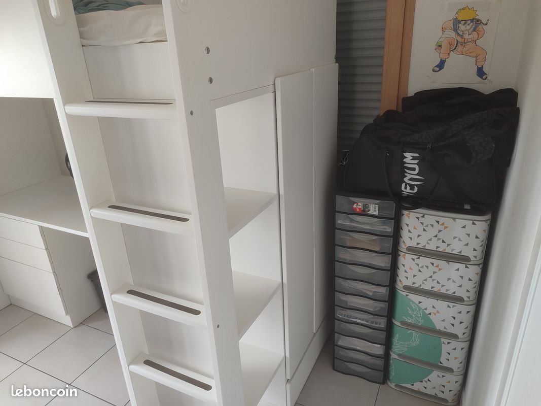 Lit Ikea avec bureau (image 4)
