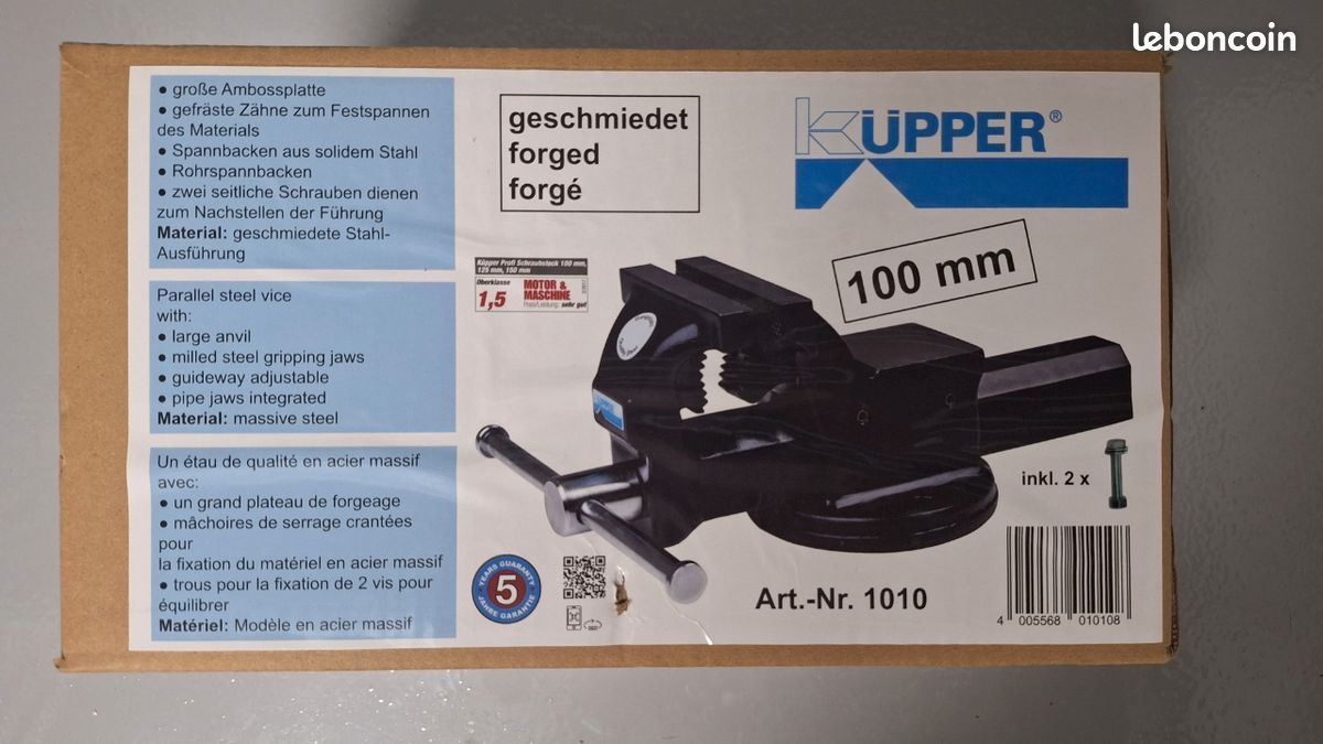 Küpper Profi-Schraubstock 100 Mm, Geschmiedet, Art. 1010