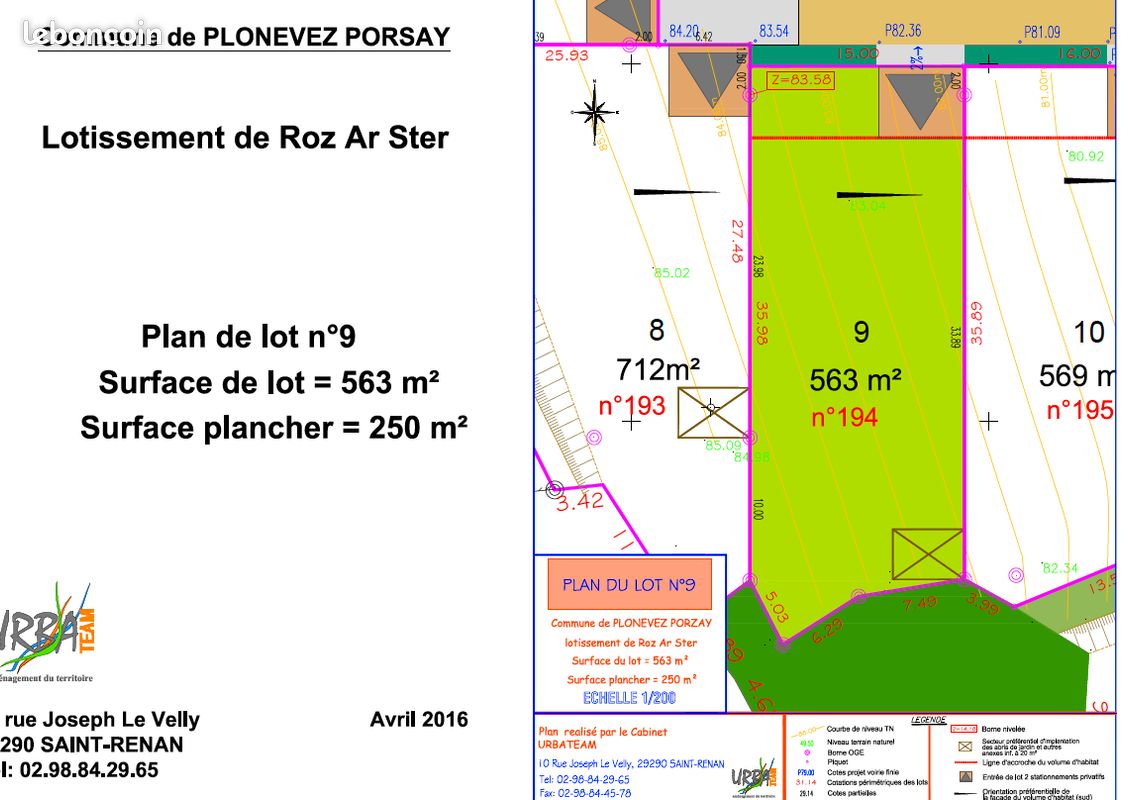 Terrain proche de Quimper (Plonévez Porzay) · à Plonévez-Porzay · 36 817 €
