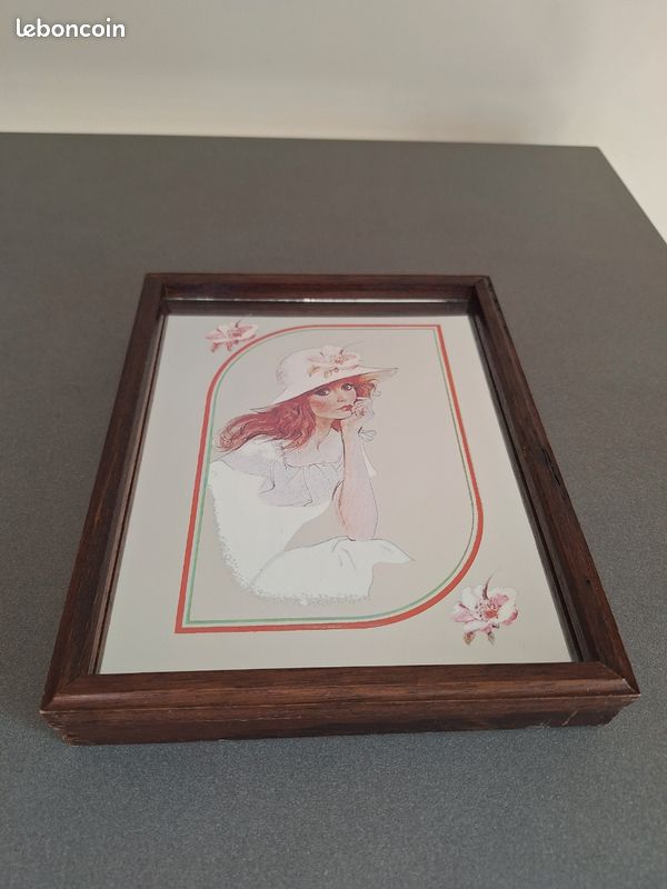 Boîte à clés murale vintage miroir sérigraphié années 70/80 (image 11)