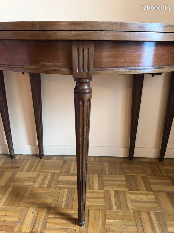 Table demi-lune en bois (image 1)