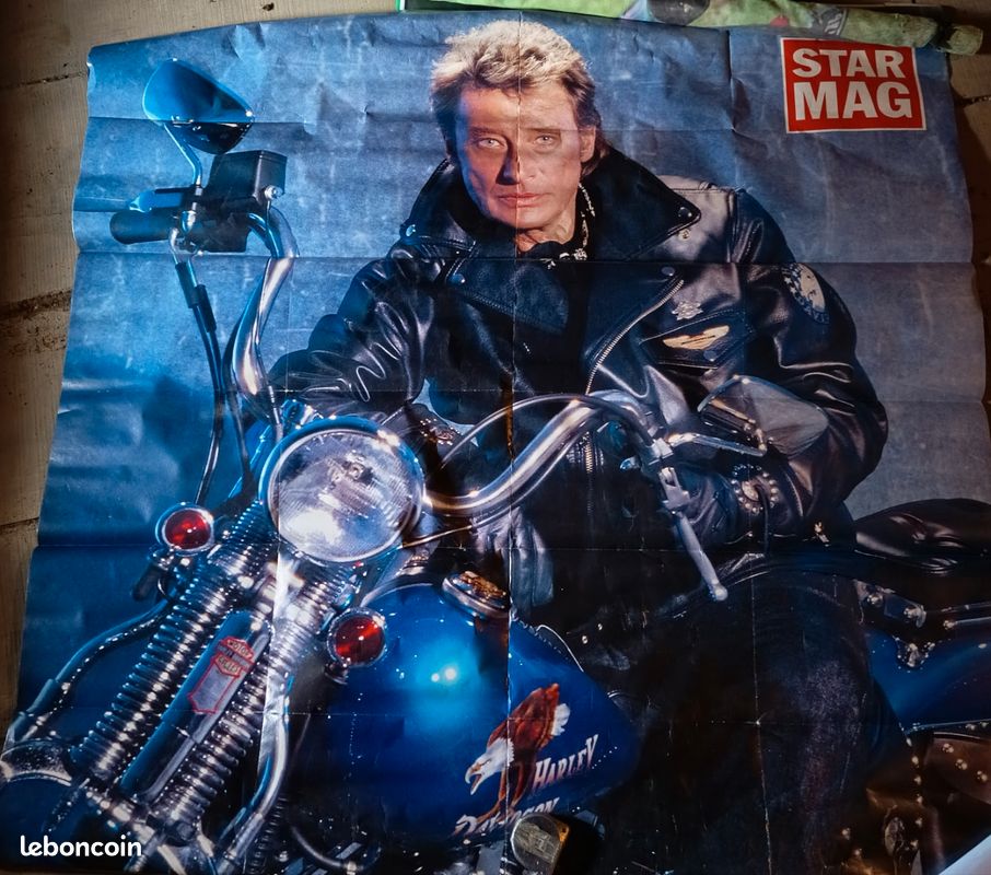 Poster Johnny Hallyday 50x70 Cm - Affiche Vintage HQ, Portrait De Johnny, Neuf