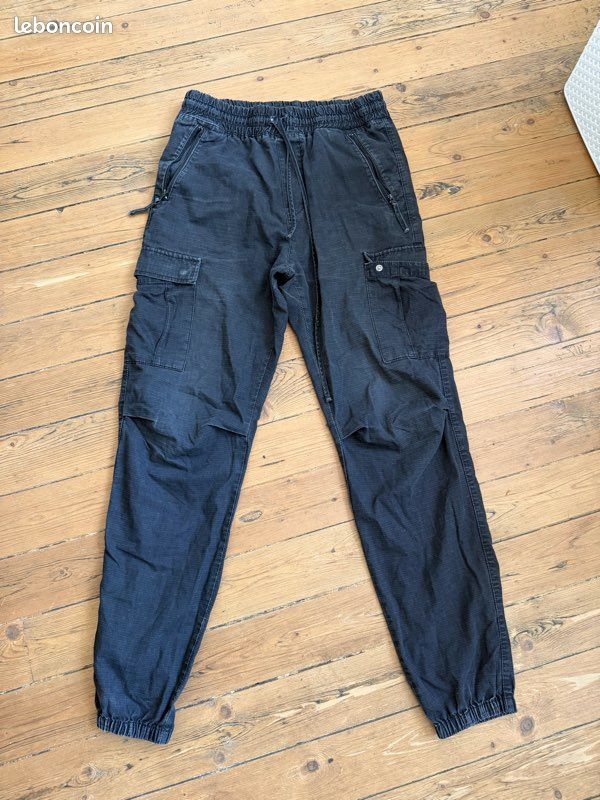 Pantalon Carhartt WIP Cargo Jogger ripstop noir faded (image 3)