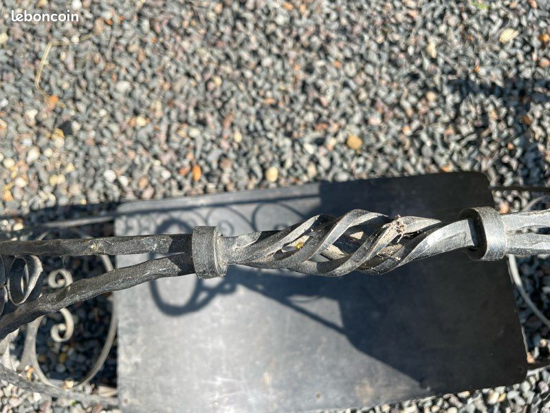 Set de 4 accessores de chemnée en fer forgé 46cm - 2024