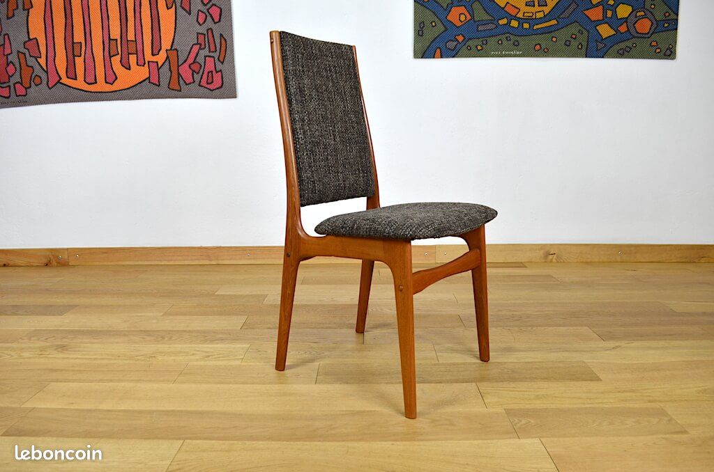 Série de 6 Chaises Danoise de Schionning & Elgaard pour Randers Mobelfabrik Vintage 1960 (image 3)