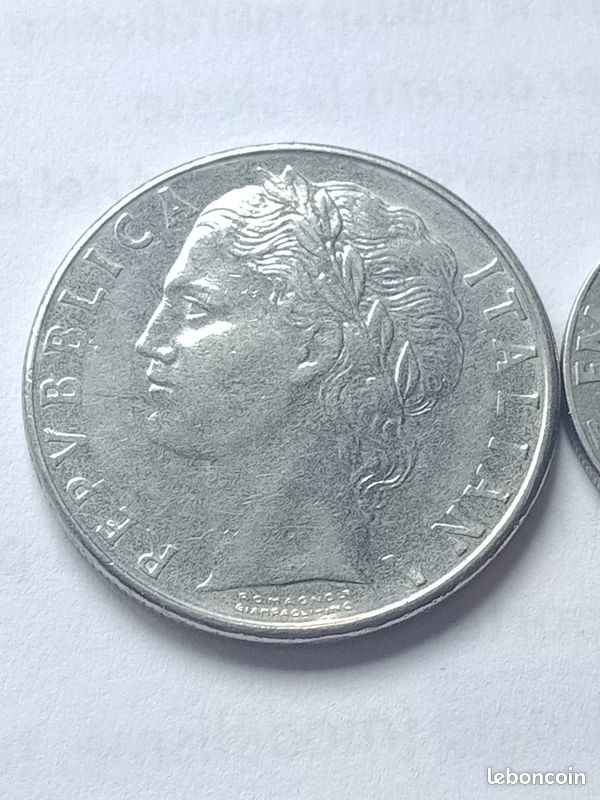 2 pièces Italie 100 lire et 20c (image 5)