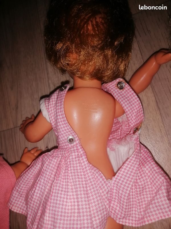 Lot De 3 Poupées Anciennes Bella - Vintage Plastique Dur - Occasion