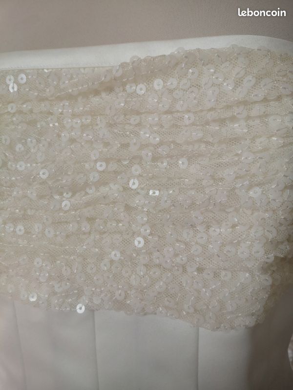 Robe mariée bustier sequins (image 2)
