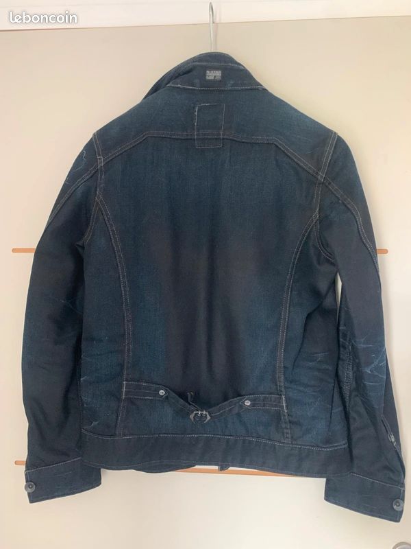 Veste En Jean G-Star RAW TAILOR Pour Homme - Taille L - Bleu Délavé - Occasion Parfait état