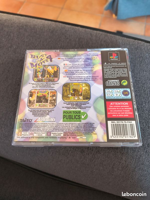 Jeu PS1 Bust-A-Move 4 - Occasion Bon état