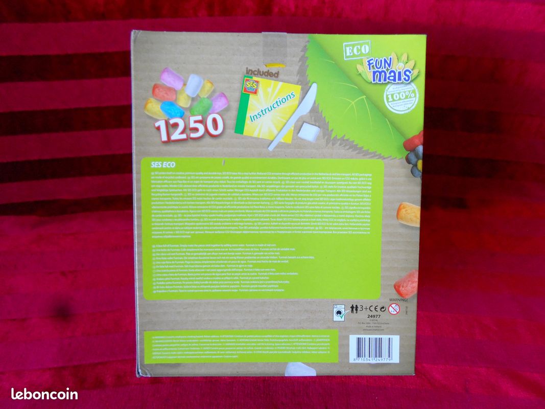 Kit créatif et écologique " Fun mais " grande boîte de 1250 pièces de la marque SES CREATIVE, 100% neuf (image 4)