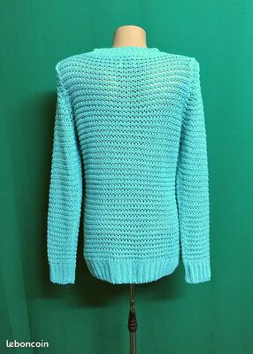 Pull léger ajouré vert menthe Cecilia Classic (image 4)