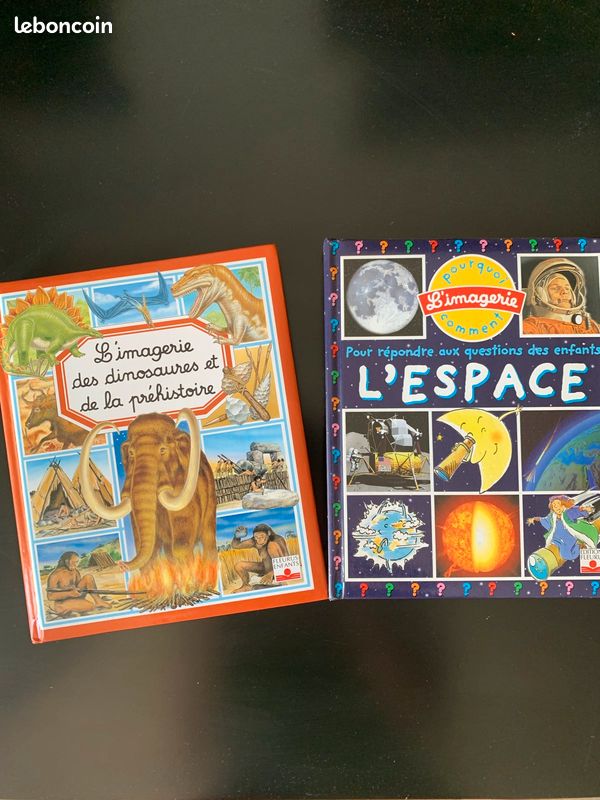 Lot de 2 livres : l’imagerie l’espace et les dinosaures (image 1)