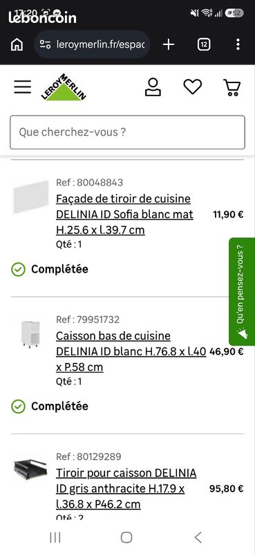 Îlot centrale de cuisine + 2 tabourets (image 8)
