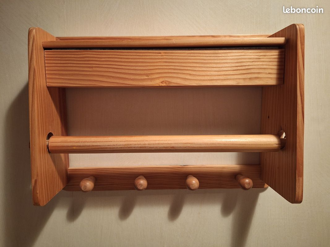 Etagère cuisine bois avec dérouleurs (image 6)