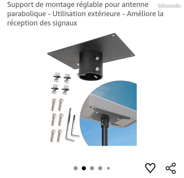Support De Montage Pour Antenne Starlink V2 - Kit Complet Acier Inoxydable, Pour Toit, Mur, Avant-Toit