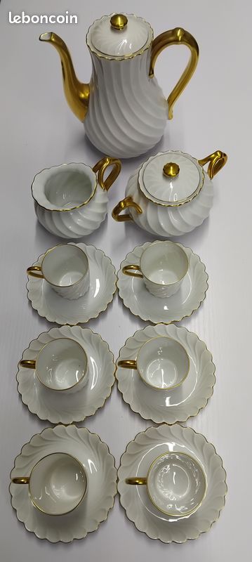 Tasse à thé porcelaine de Limoges ancienne fabrique royale