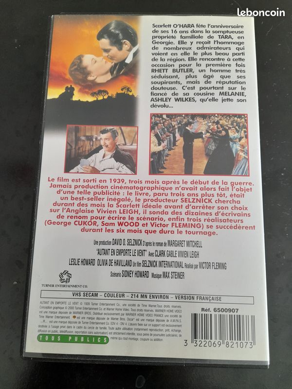 Vhs Autant en emporte le vent (image 2)