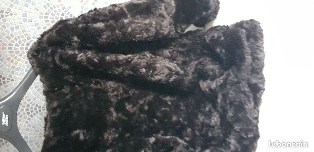 Magnifique Manteau Veste Fausse Fourrure noir Zara T.36 S (image 7)
