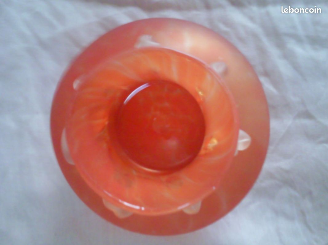 Petit vase verre soufflé - pâte de verrre vintage (image 5)