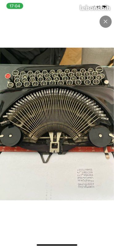 Machine à écrire Remington noire portative type 5 (image 5)