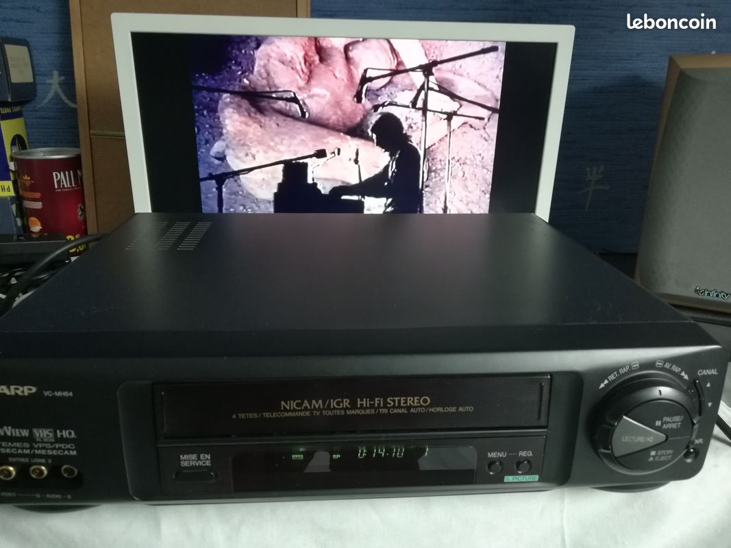Magnétoscope Sharp VC-MH78FPM – VHS Pal/Secam, 6 Têtes, Nicam Hifi Stéréo – Avec Télécommande