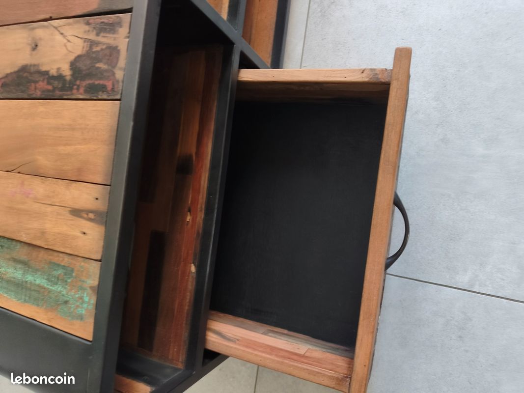 Meuble TV en bois de bateau (image 4)