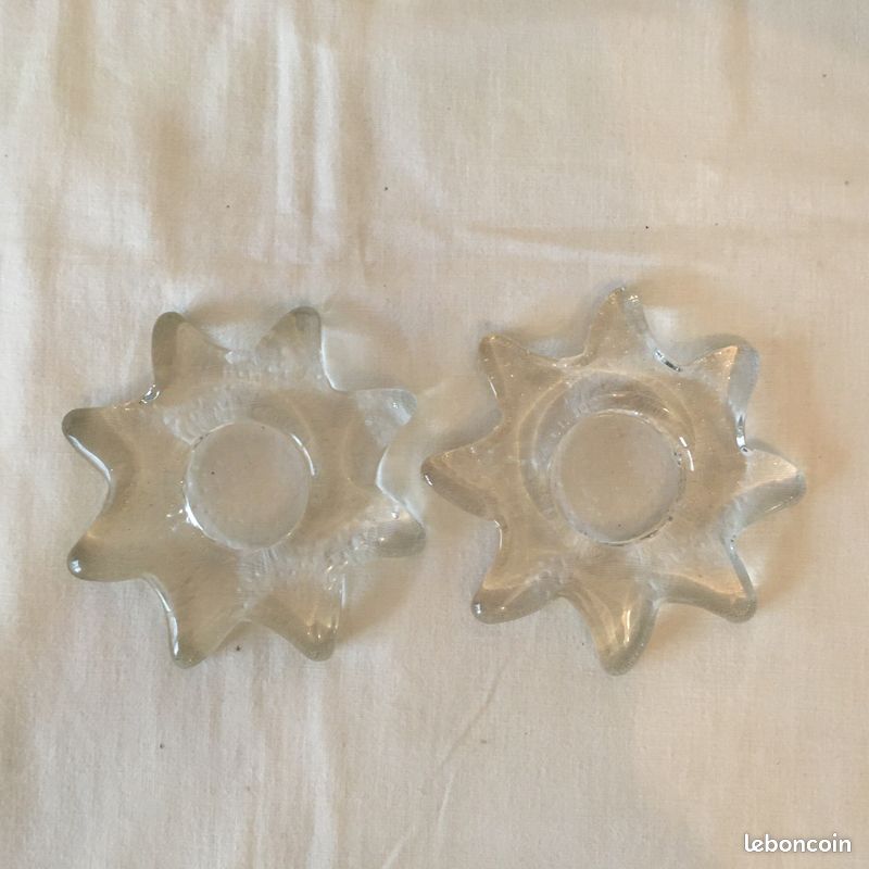 2 Supports bougies plats en forme d'étoile (image 3)