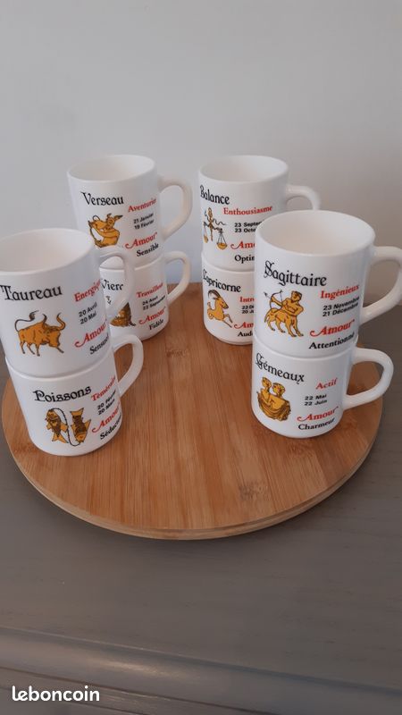 Mug Arcopal Poisson - Signe Du Zodiaque - Astrologie - Blanc