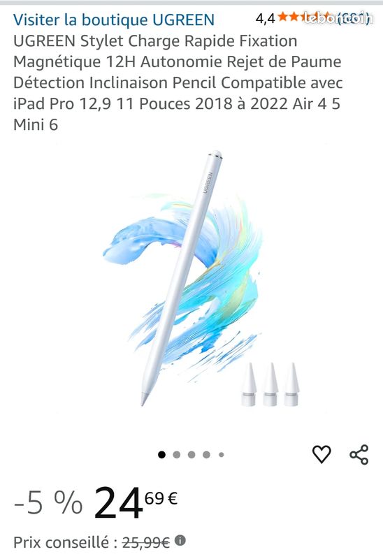 Stylet iPad UGreen (image 4)
