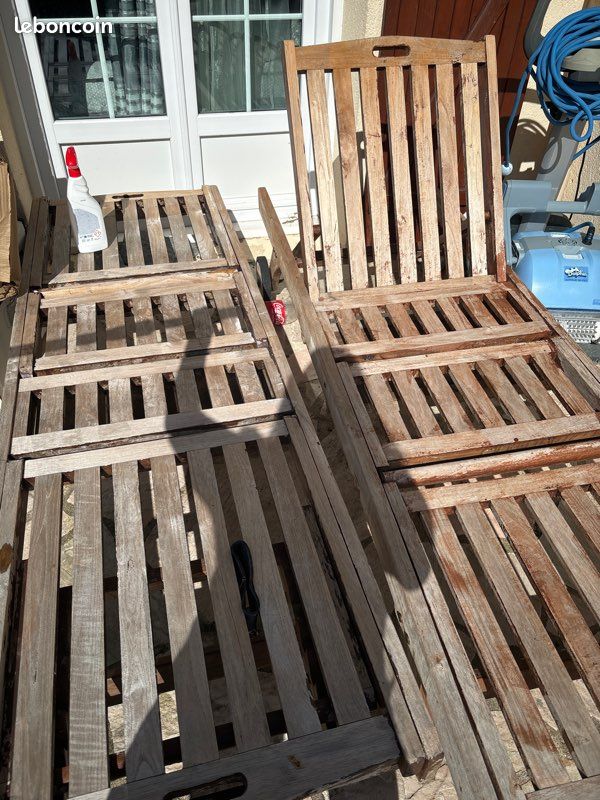 Transat jardin en bois x 2 (image 3)