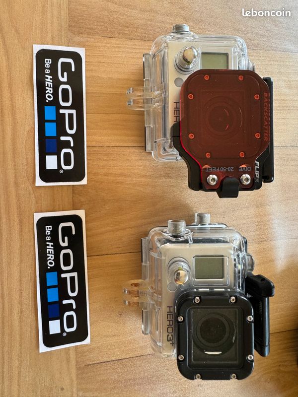 Caméras GoPro Hero 3+ Black Édition avec nombreux accessoires pour la plongée (image 1)