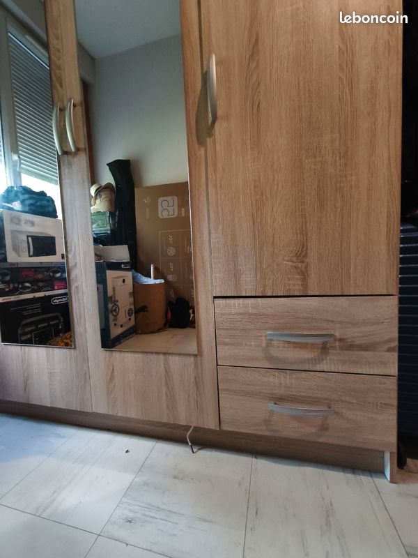 Armoire 4 porte(s) battante 4 tiroir(s) POP coloris Chêne Kronberg largeur 172 cm (image 2)