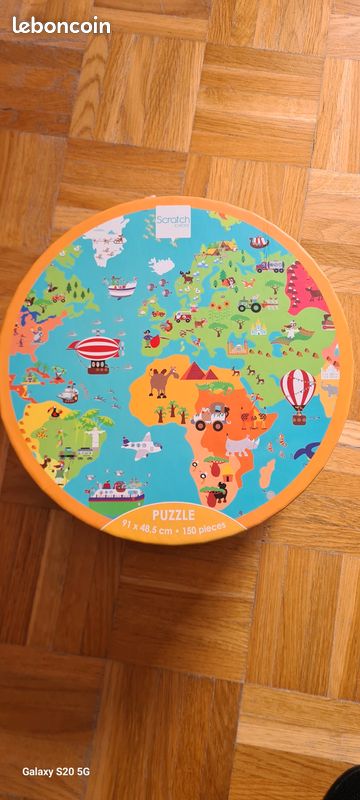 2 Puzzles 150 pièces planisphère + Forêt enchantée 100 pièces (image 1)