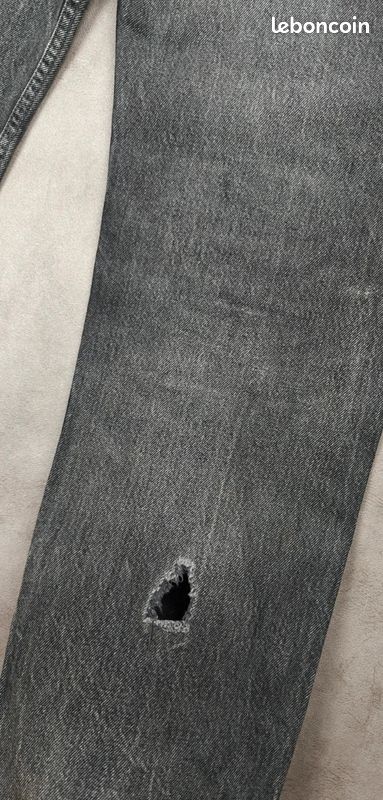 Jean vintage Levi's 501 Original |W34 L30 FR44| coupe droite straight 100% coton noir #H2428 (image 7)