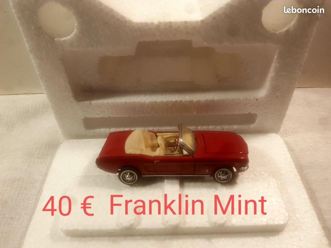 Franklin Mint 1/43 – Ford Mustang 1964 Rouge – Voiture De Collection Occasion