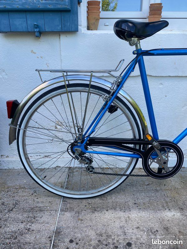 Vélo Peugeot Vintage 80s Mixte - Bleu, 28 Pouces, 10 Vitesses - Ville Et Route