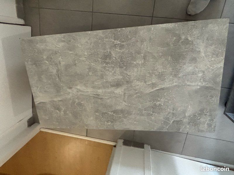 Ensemble salon effet béton gris – Table basse + meuble TV (image 5)
