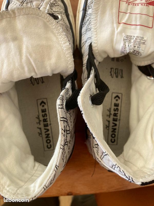 Converse noires et blanches 37 (image 7)