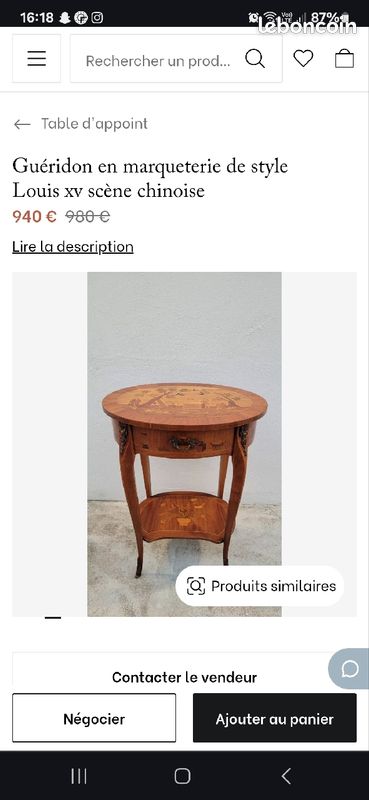 Guéridon Louis XV table gigogne (image 2)