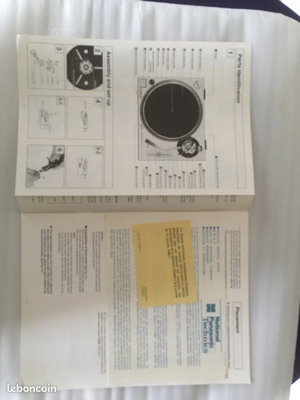 Notice Platine Technics SL-1200MK2 SL-1210MK2 (image 2)