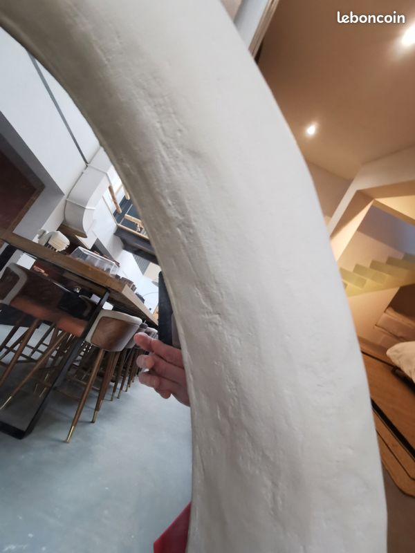 Miroir rond beige 110cm (image 3)