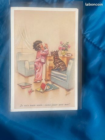Ancien Plumier En Bois Laqué Illustré - Style Germaine Bouret (vers 1900)