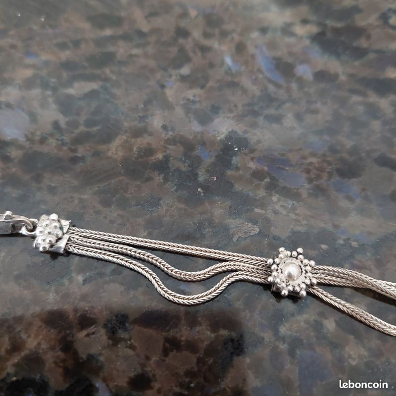 Collier chaine maille serpent en argent. Occasion bon état - Montres & Bijoux