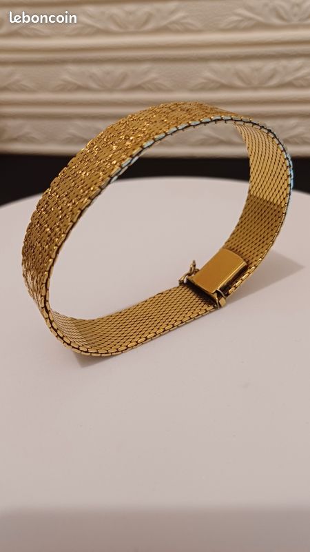 Bracelet Vintage Américain Altesse - Plaqué Or Jaune - Style Rétro Élégant