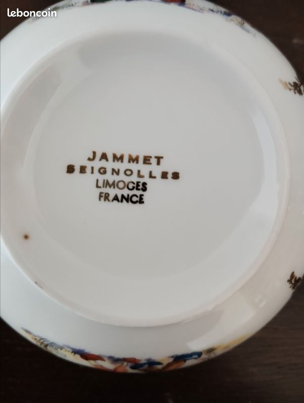 Bol ancien à soupe ou bouillon porcelaine Jammet Seignolles Limoges (image 12)