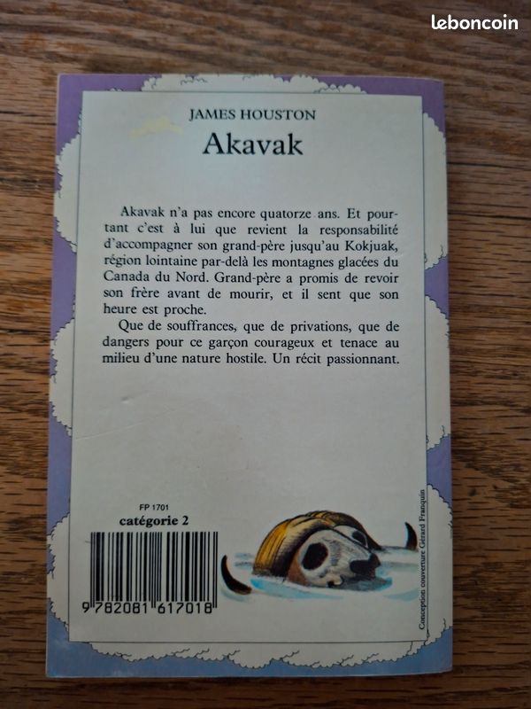 Livre Akavak de James Houston. Édition castor poche Flammarion (image 2)