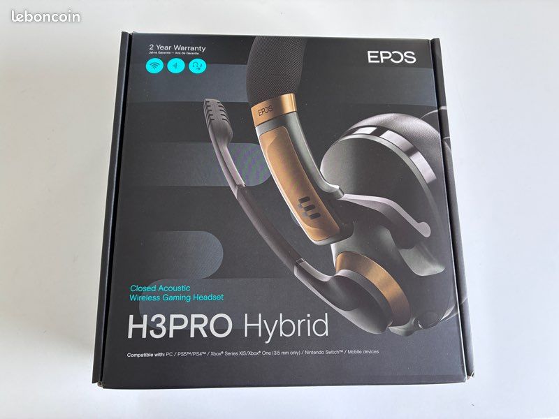 Casque Gaming EPOS H3PRO Hybrid – État Neuf – Multi-plateforme (image 1)